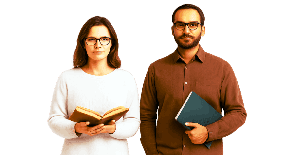 Professional parents and educators reviewing educational materials